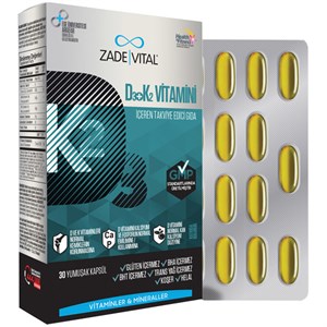 Zade Vital D3K2 Vitamini 30 Yumuşak Kapsül